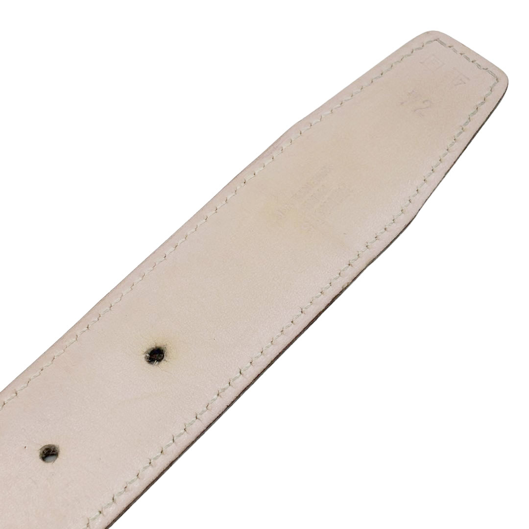 HERMES エルメス Hベルト コンスタンス 72 リバーシブル ボックスカーフ ブラック/ピンクベージュ系/シルバー金具 □F刻印