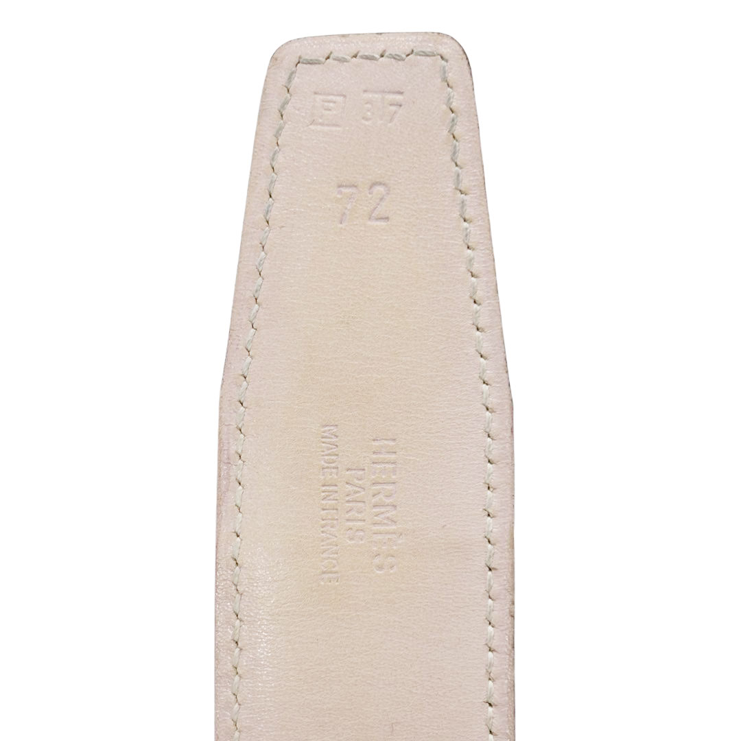 HERMES エルメス Hベルト コンスタンス 72 リバーシブル ボックスカーフ ブラック/ピンクベージュ系/シルバー金具 □F刻印