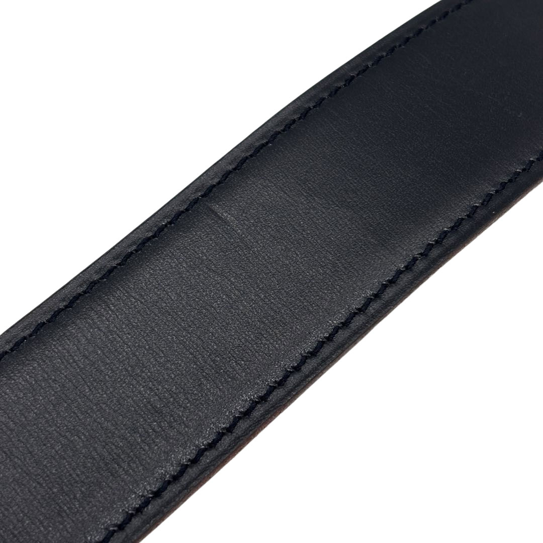 HERMES エルメス Hベルト コンスタンス 72 リバーシブル ボックスカーフ ブラック/ピンクベージュ系/シルバー金具 □F刻印