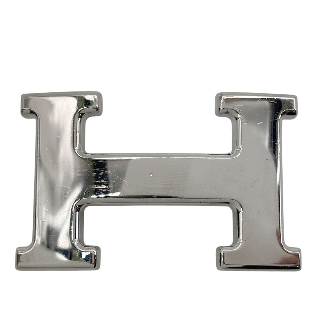 HERMES エルメス Hベルト コンスタンス 72 リバーシブル ボックスカーフ ブラック/ピンクベージュ系/シルバー金具 □F刻印