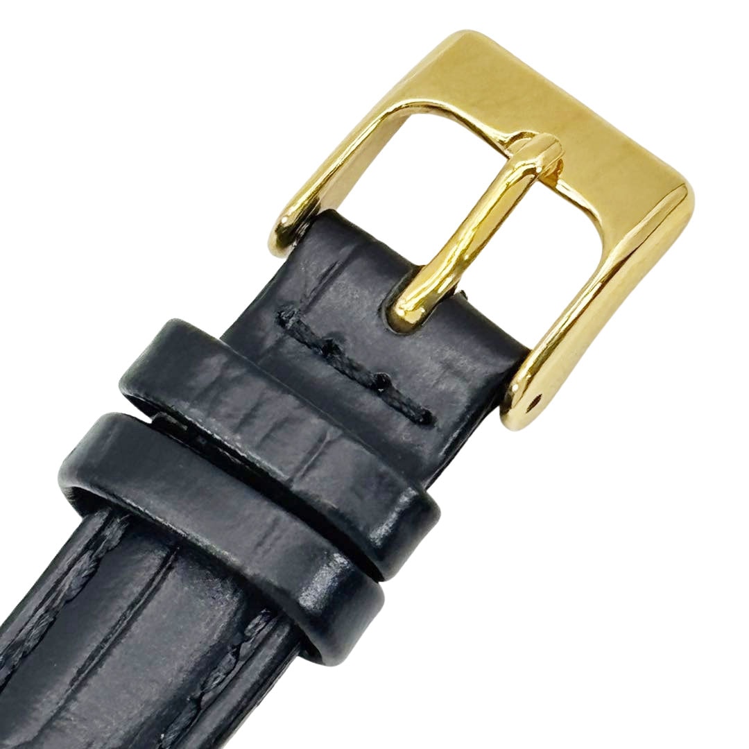 GUCCI グッチ レディース腕時計 QZ GP/革ベルト ゴールド/ブラック