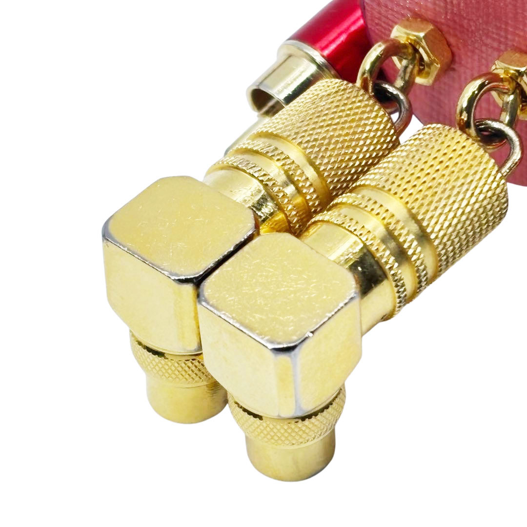 PRADA プラダ ロボットサフィアーノレザー キーリングチャーム キーホルダー メタル/レザー ベゴニアピンク 1TR028