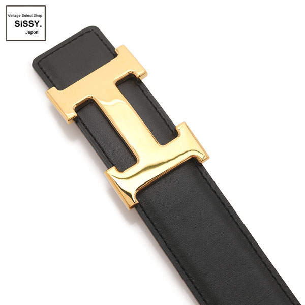 ■エルメス■ コンスタンス Hベルト ベルト 75 ボックスカーフ エプソン ブラック/ブラウン リバーシブル □A刻印 【HERMES】