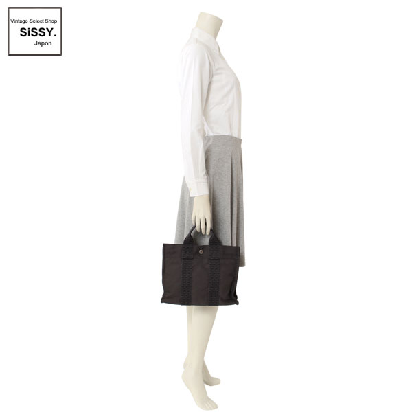 ■エルメス■ エールラインPM トートバッグ キャンバス グレー 【HERMES】