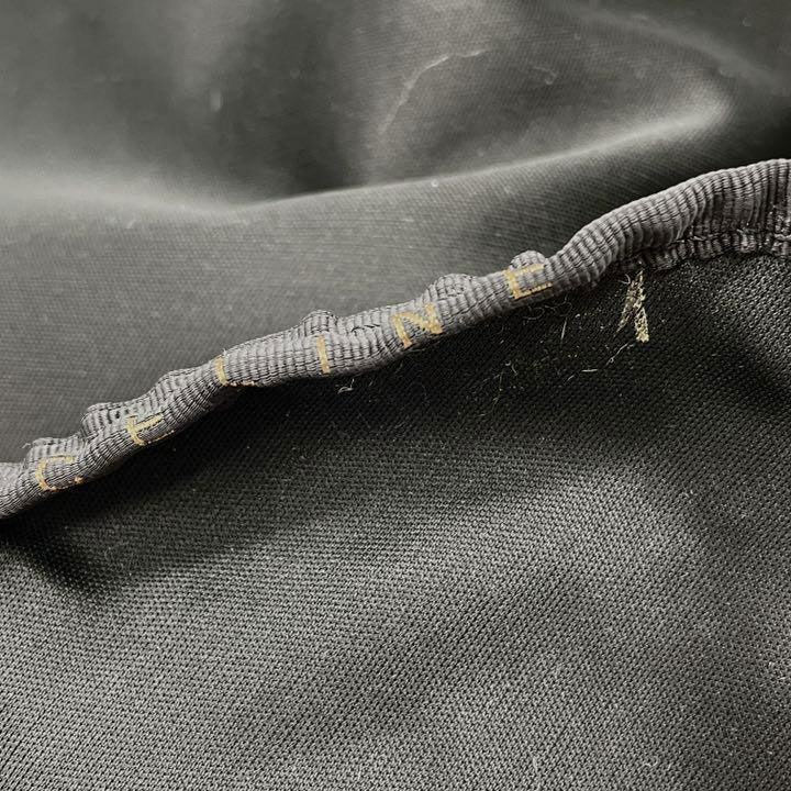 CELINE セリーヌ レザーハンドルバッグ マカダム柄 キャンバス ブラウン系