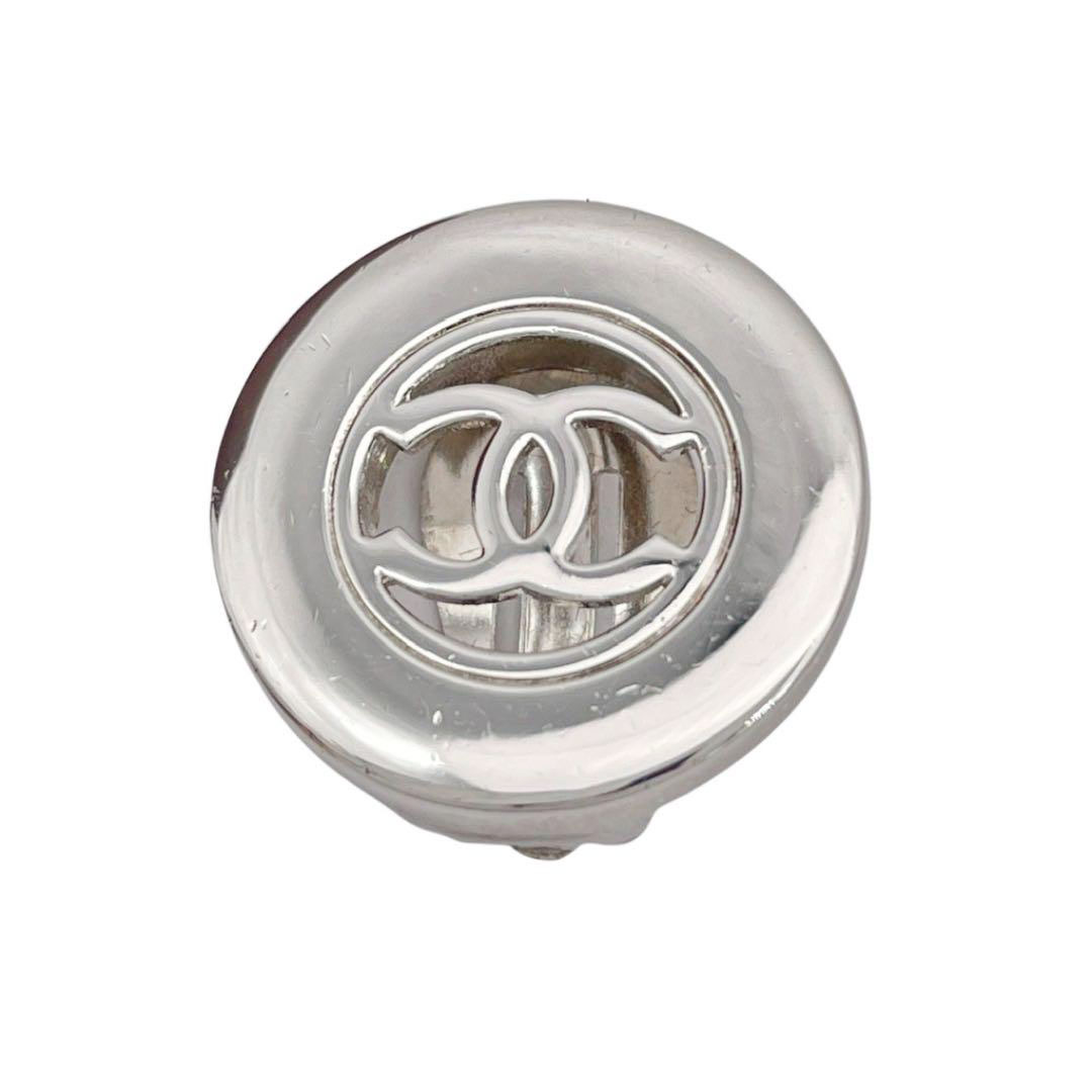 CHANEL シャネル サークルイヤリング ココマーク シルバー 97A