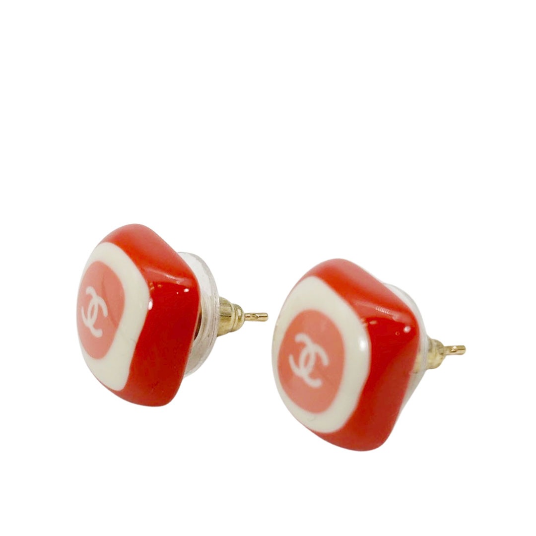 CHANEL シャネル ピアス ココマーク 03P プラスチック ピンク/ホワイト