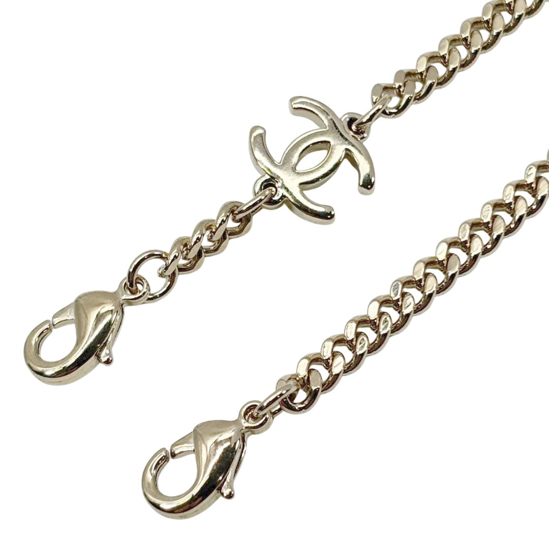 CHANEL シャネル ラウンドメガネ メタル チェーン付き 53□21