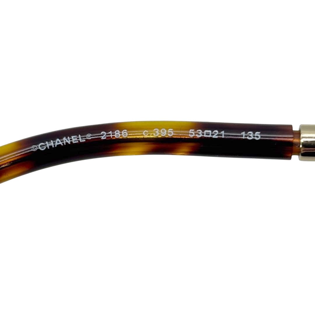 【美品】シャネル ラウンドメガネ 53□21 メタル チェーン付き M72 CHANEL シャネル ラウンドメガネ メタル チェーン付き 53□21