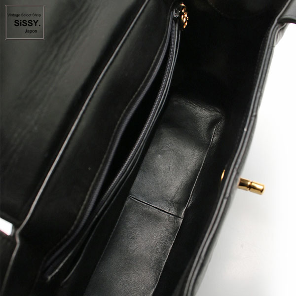 ■シャネル■ マトラッセ ショルダーバッグ ラムスキン ブラック ゴールド金具  【CHANEL】