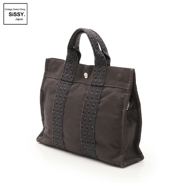 ■エルメス■ エールラインPM トートバッグ ナイロンキャンバス グレー 【HERMES】