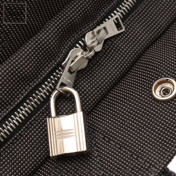 ■エルメス■ エールラインPM トートバッグ ナイロンキャンバス グレー 【HERMES】
