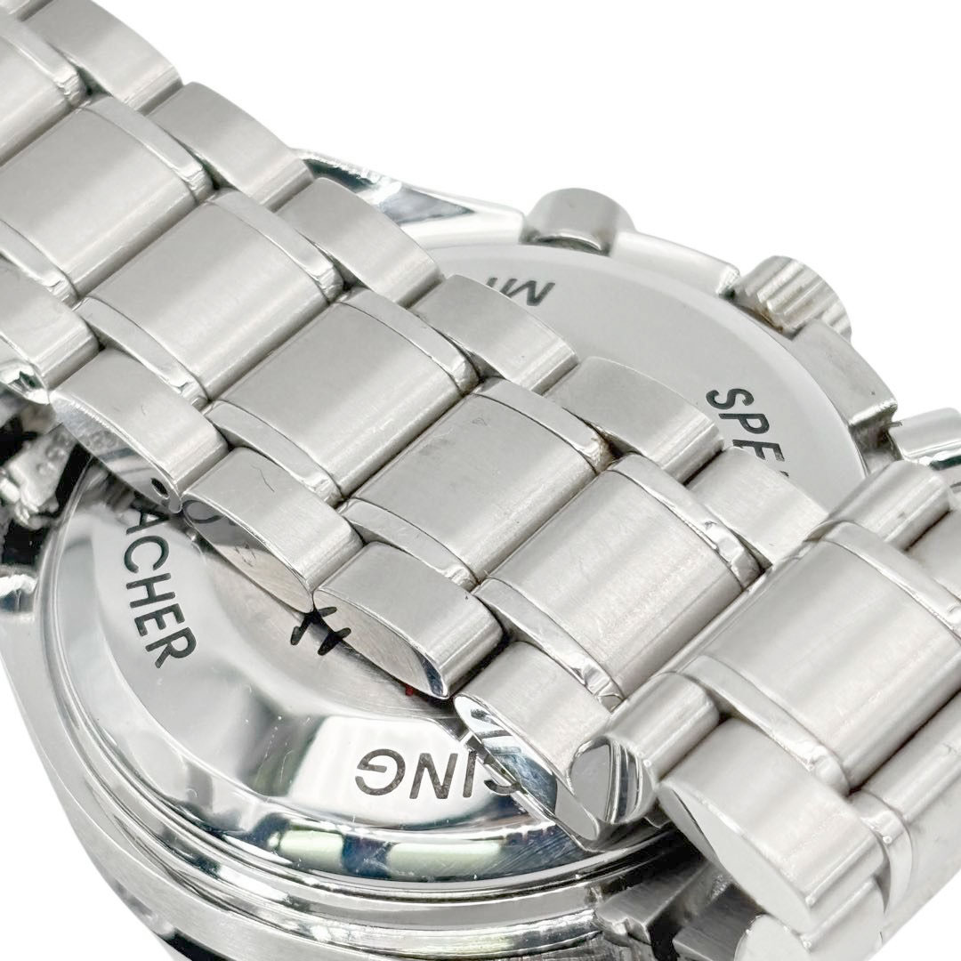 OMEGA オメガ メンズ腕時計 スピードマスター シューマッハモデル AT 自動巻き SS シルバー/ブラックカーボン文字盤 3519.50