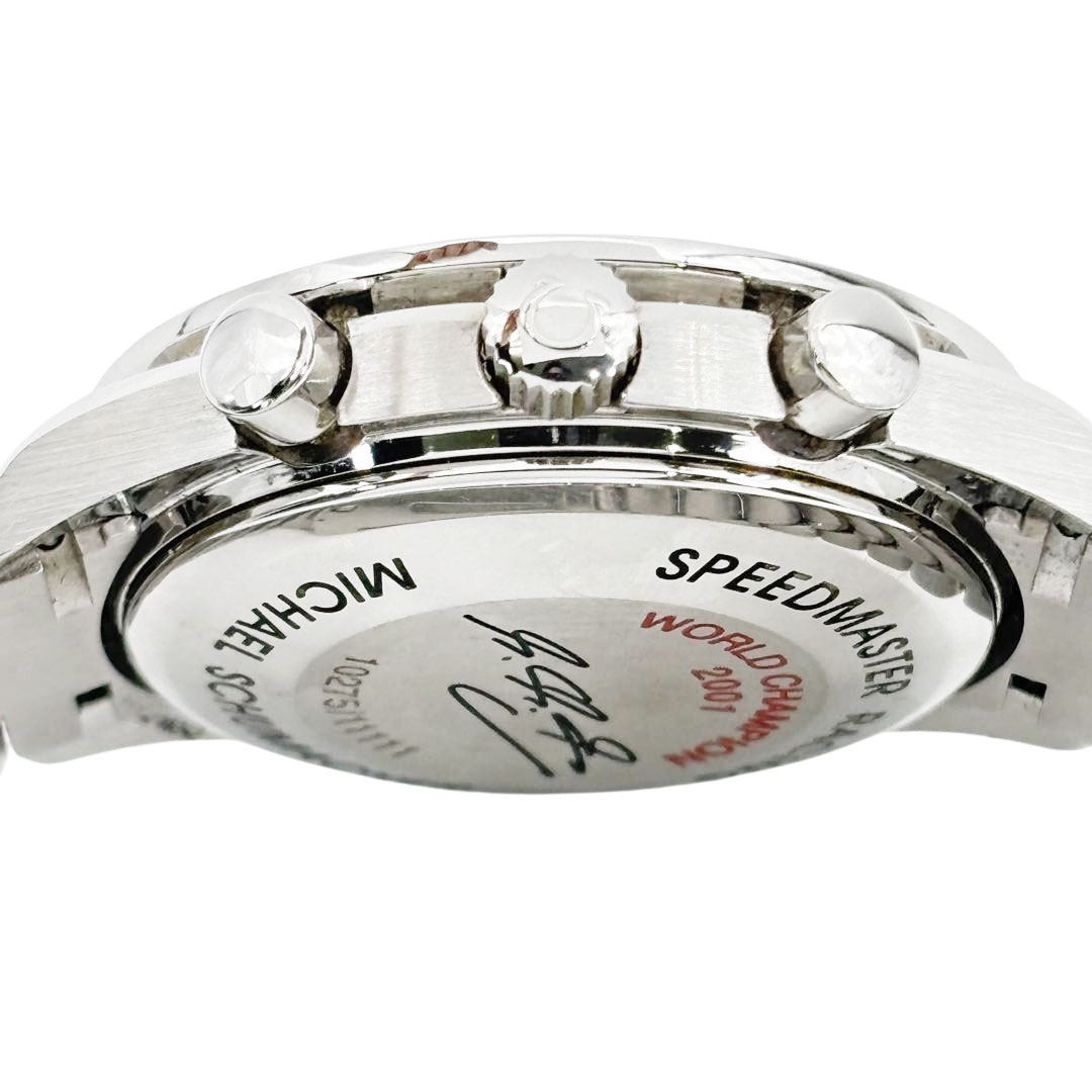 OMEGA オメガ メンズ腕時計 スピードマスター シューマッハモデル AT 自動巻き SS シルバー/ブラックカーボン文字盤 3519.50