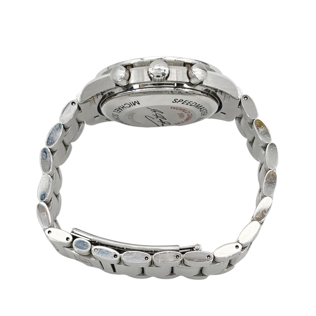 OMEGA オメガ メンズ腕時計 スピードマスター シューマッハモデル AT 自動巻き SS シルバー/ブラックカーボン文字盤 3519.50