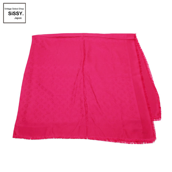 ■ルイ・ヴィトン■ 大判ストール CARRE PAPILLON シルク フーシャピンク M75251 【LOUIS VUITTON】