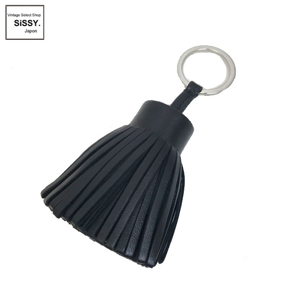 ■エルメス■ カルメン キーホルダー キーリング ラムスキン ブラック 【HERMES】