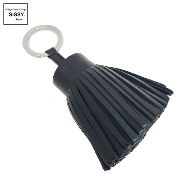 ■エルメス■ カルメン キーホルダー キーリング ラムスキン ブラック 【HERMES】