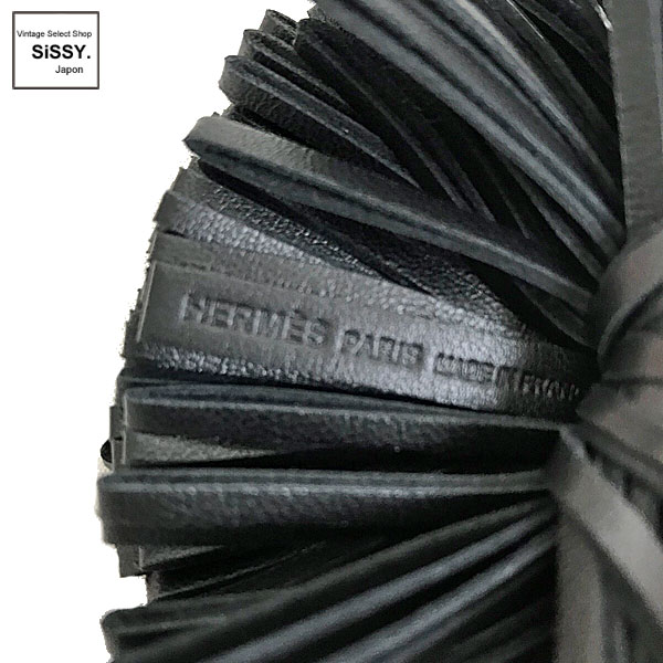 ■エルメス■ カルメン キーホルダー キーリング ラムスキン ブラック 【HERMES】