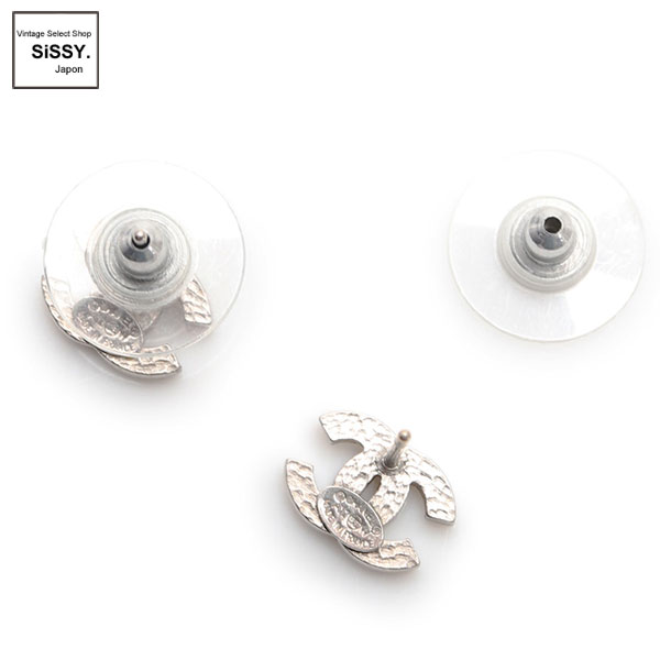 □シャネル□ ココマーク ピアス ラインストーン シルバー A12W