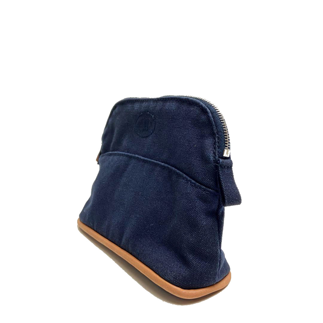 HERMES エルメス ボリード ミニミニポーチ キャンバス ネイビー