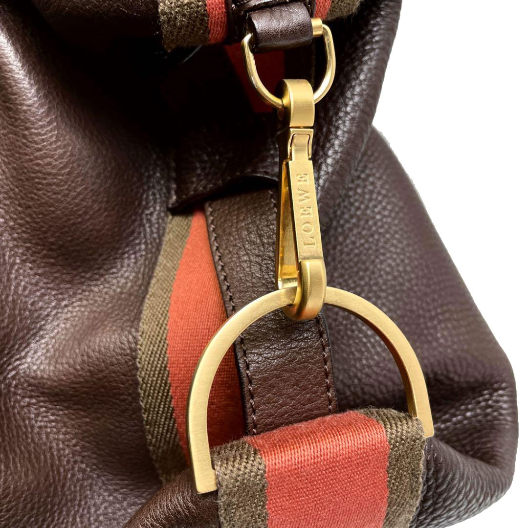 LOEWE ロエベ 2WAY ボストンバッグ レザー ブラウン