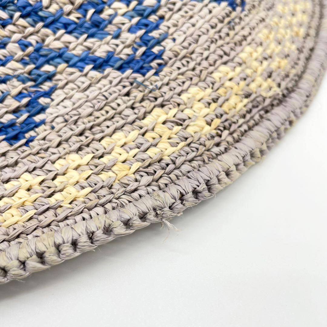 HELEN KAMINSKI ヘレンカミンスキー ラフィアハット 麦わら帽子 ブルー グレー