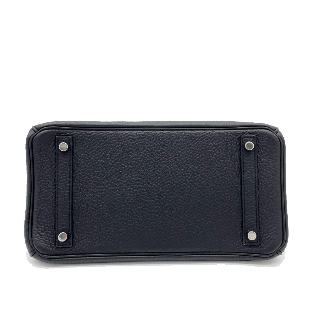 HERMES エルメス バーキン30 ハンドバッグ トリヨンクレマンス ブラック シルバー金具 □Q刻印（2013年頃製造）