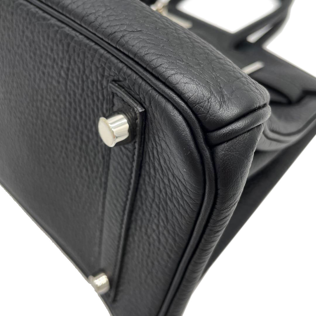 HERMES エルメス バーキン30 ハンドバッグ トリヨンクレマンス ブラック シルバー金具 □Q刻印（2013年頃製造）