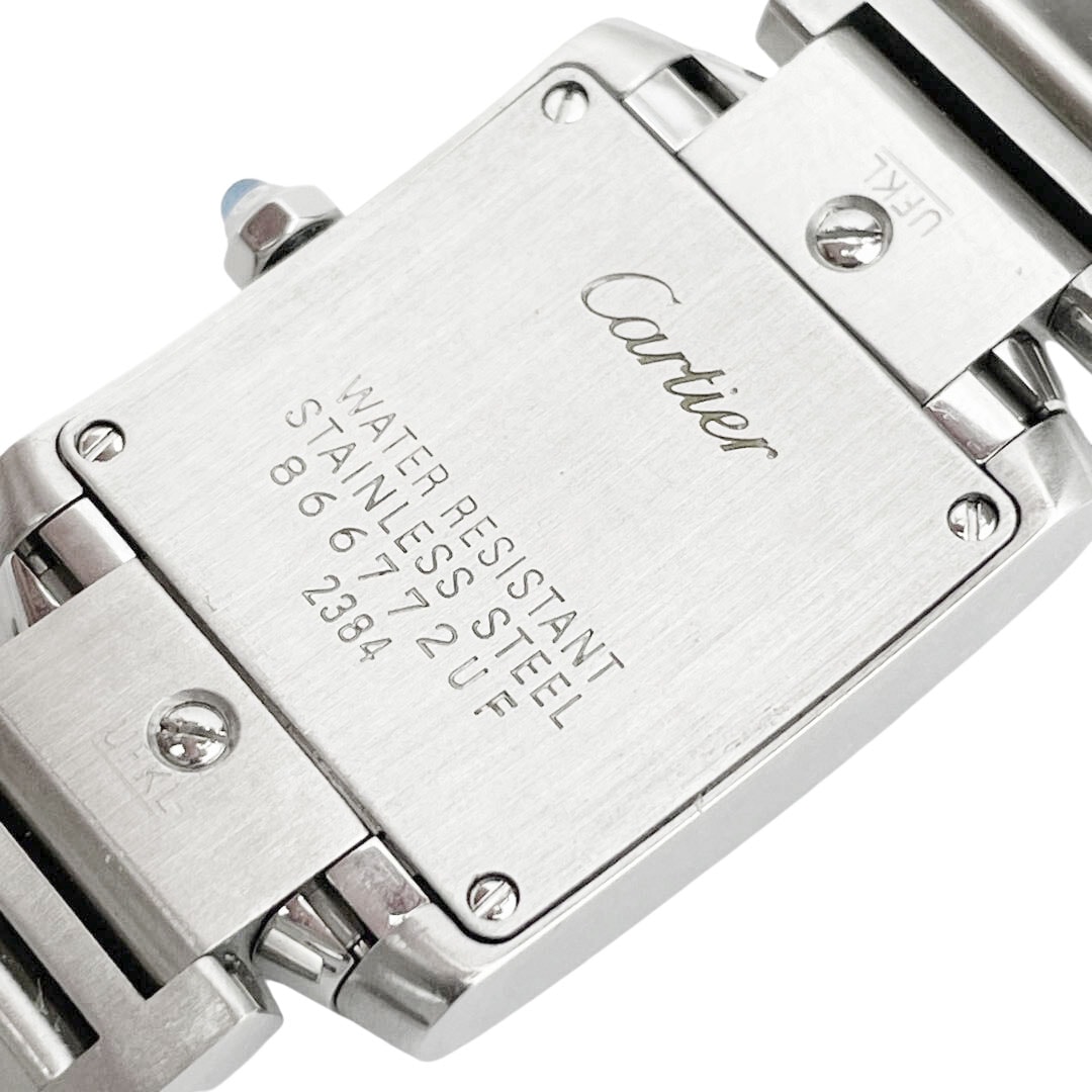 Cartier カルティエ タンクフランセーズSM レディース腕時計 QZ SS シルバー 白文字盤 W51008Q3