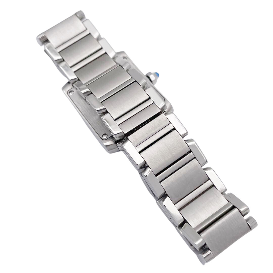 Cartier カルティエ タンクフランセーズSM レディース腕時計 QZ SS シルバー 白文字盤 W51008Q3
