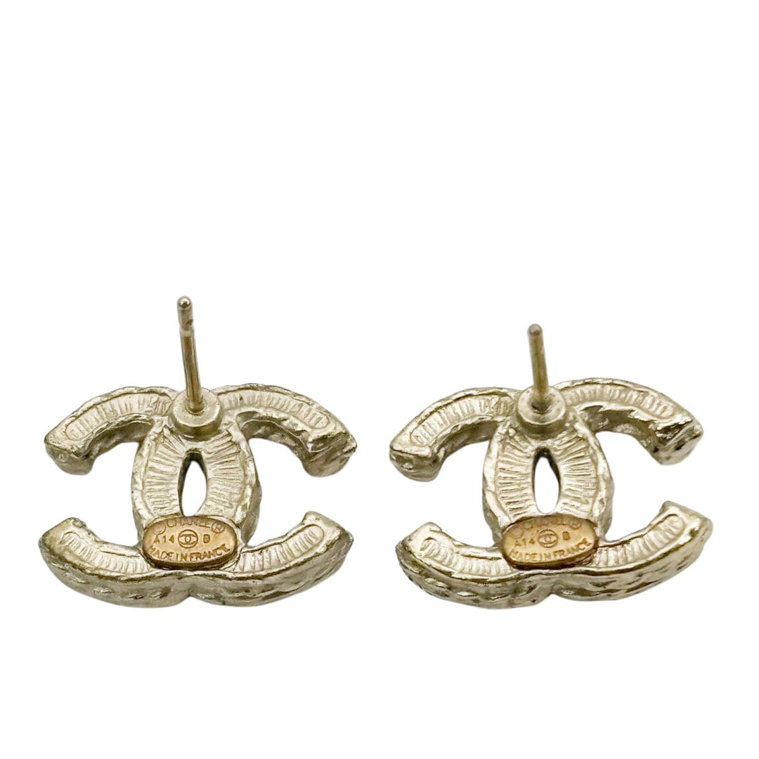 CHANEL シャネル ピアス ココマーク フェイクパール A14B シャンパンゴールド シルバー