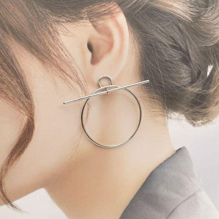 HERMES - エルメス ピアス ループ ピアス エシャペ MM SV925