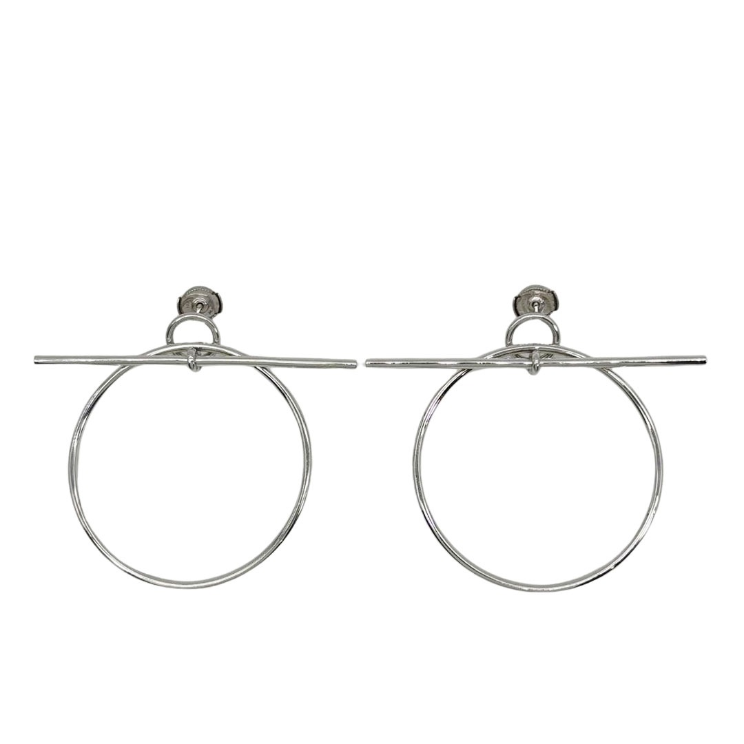 HERMES エルメス ピアス ループMM Ag925 シルバー