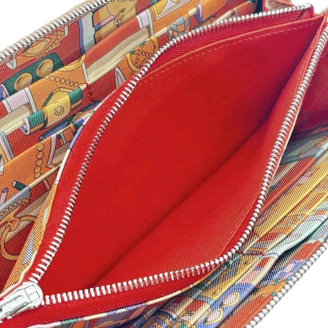 HERMES エルメス ラウンドファスナー 長財布 アザップ シルクイン