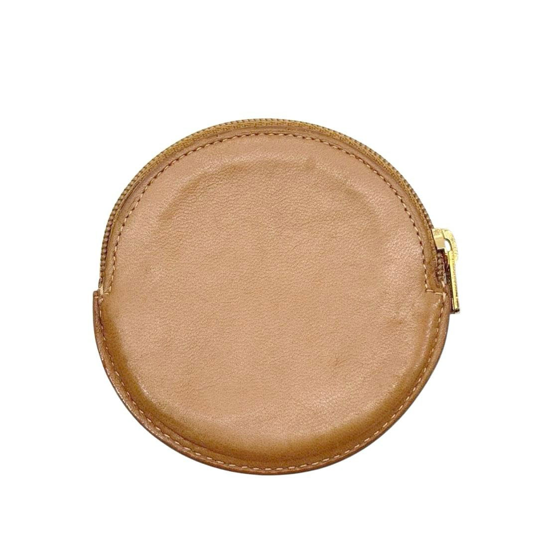 LOEWE ロエベ コインケース アナグラム レザー ライトブラウン/ゴールド金具