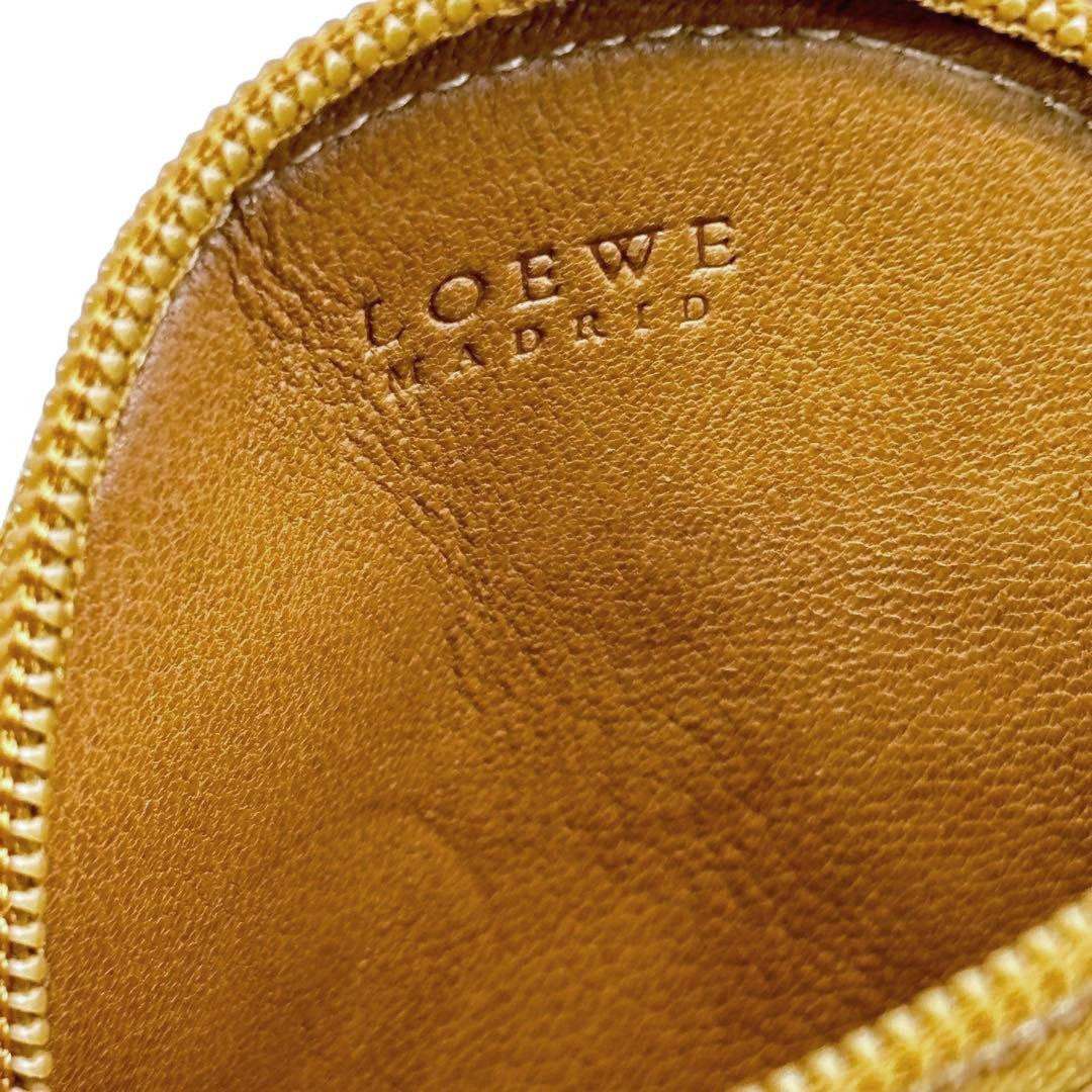 LOEWE ロエベ コインケース アナグラム レザー ライトブラウン/ゴールド金具