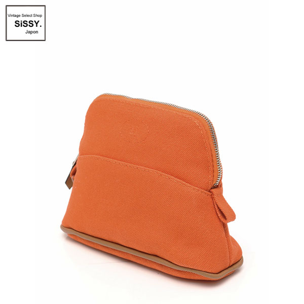 ■エルメス■ ボリードポーチ16 ミニミニ ポーチ キャンバス オレンジ 【HERMES】