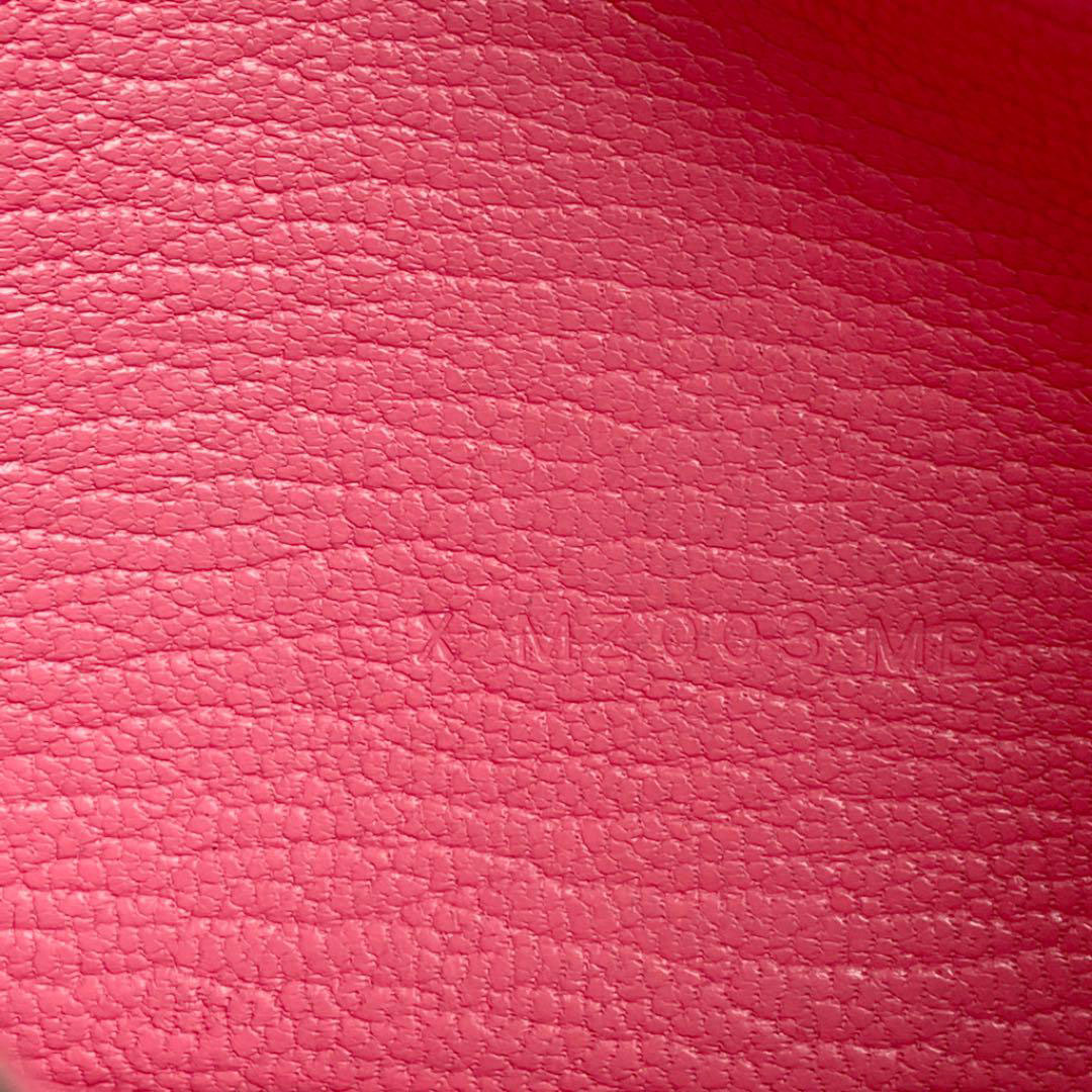 HERMES エルメス ベアンミニ 二つ折り財布 シェーブル ピンク系 シルバー金具  X刻印（2016年頃製造）