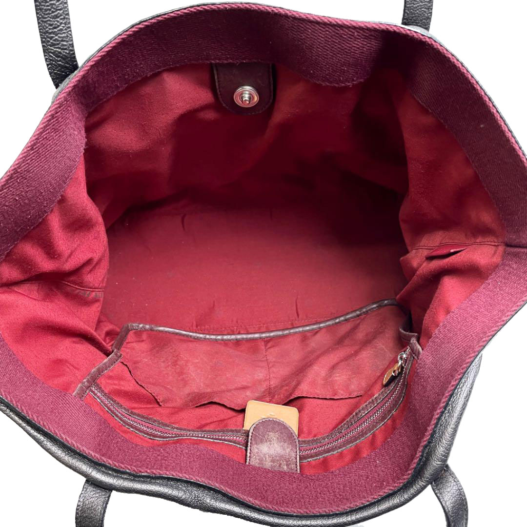 LOEWE ロエベ トートバッグ アナグラム レザー シルバーグレー系