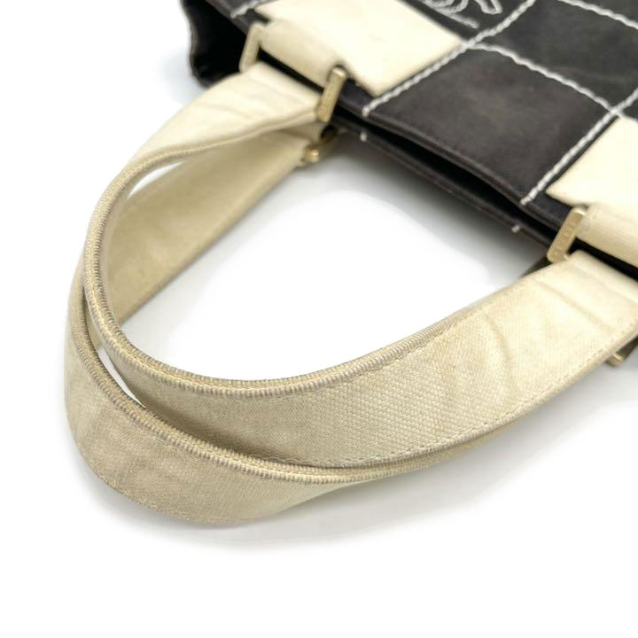 CHANEL シャネル ミニトートバッグ ワイルドステッチ チョコバー