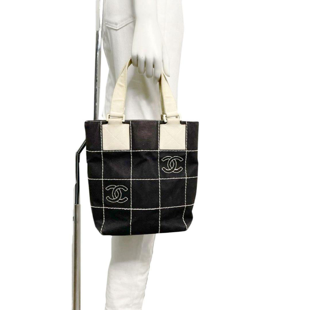 CHANEL シャネル ミニトートバッグ ワイルドステッチ チョコバー