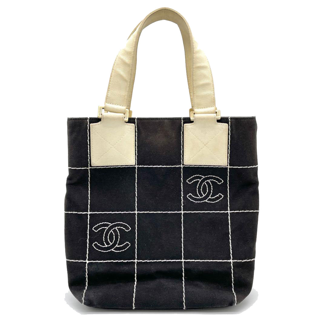 CHANEL シャネル ミニトートバッグ ワイルドステッチ チョコバー