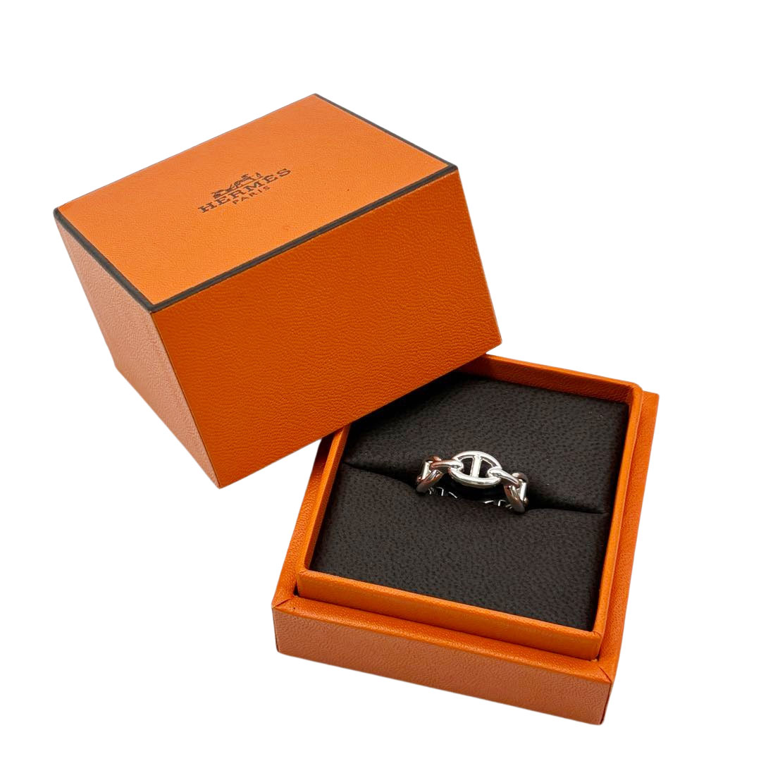 HERMES エルメス リング 指輪 シェーヌダンクル アンシェネPM Ag925 シルバー 54(約14号) 5.5g