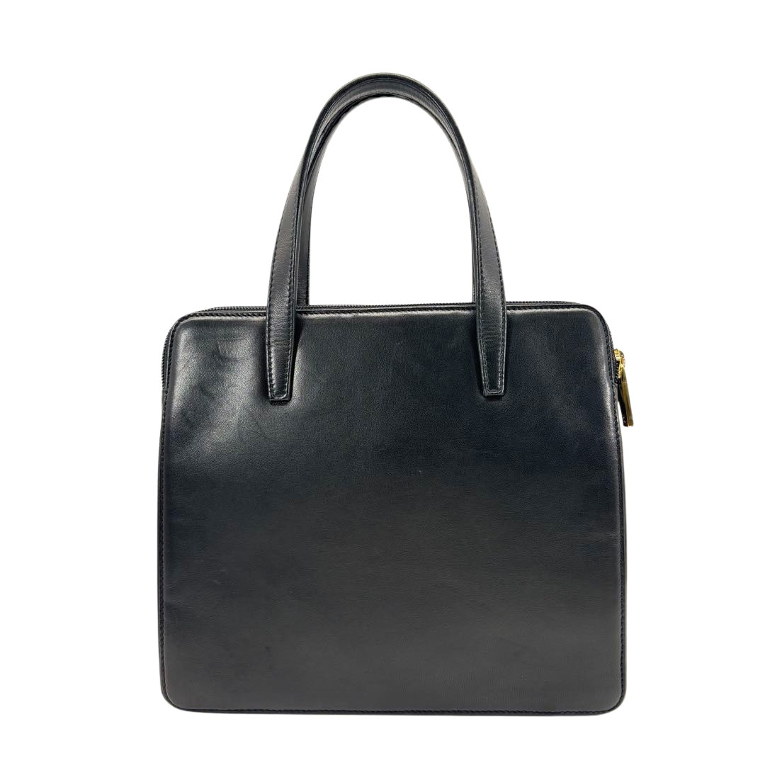 LOEWE ロエベ ハンドバッグ アナグラム ラムレザー ブラック/ゴールド