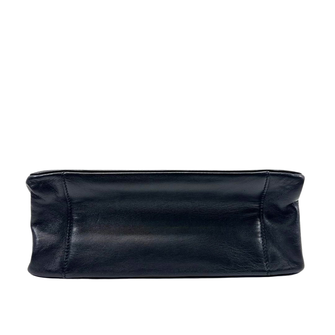 AA978 LOEWE ハンドバッグ レザー アナグラム ゴールド金具 ブラック LOEWE ロエベ ハンドバッグ アナグラム ラムレザー ブラック/ゴールド