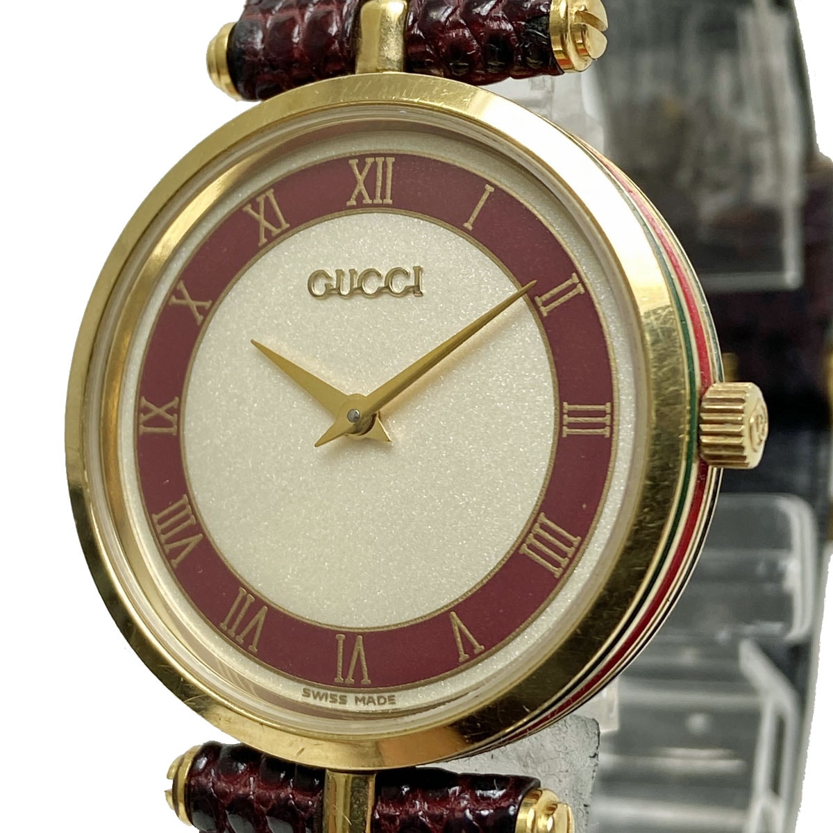 S*a様 グッチ GUCCI シェリーライン QZ 腕時計 レディース GUCCI グッチ シェリーライン 腕時計 GP/革 レディース ブランド