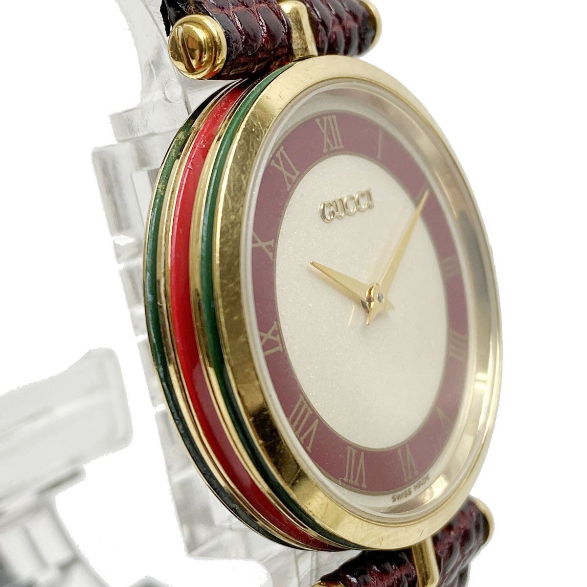 S*a様 グッチ GUCCI シェリーライン QZ 腕時計 レディース GUCCI グッチ シェリーライン 腕時計 GP/革 レディース ブランド