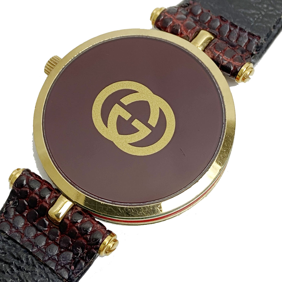 GUCCI グッチ シェリーライン レディース腕時計 QZ ゴールド ボルドー