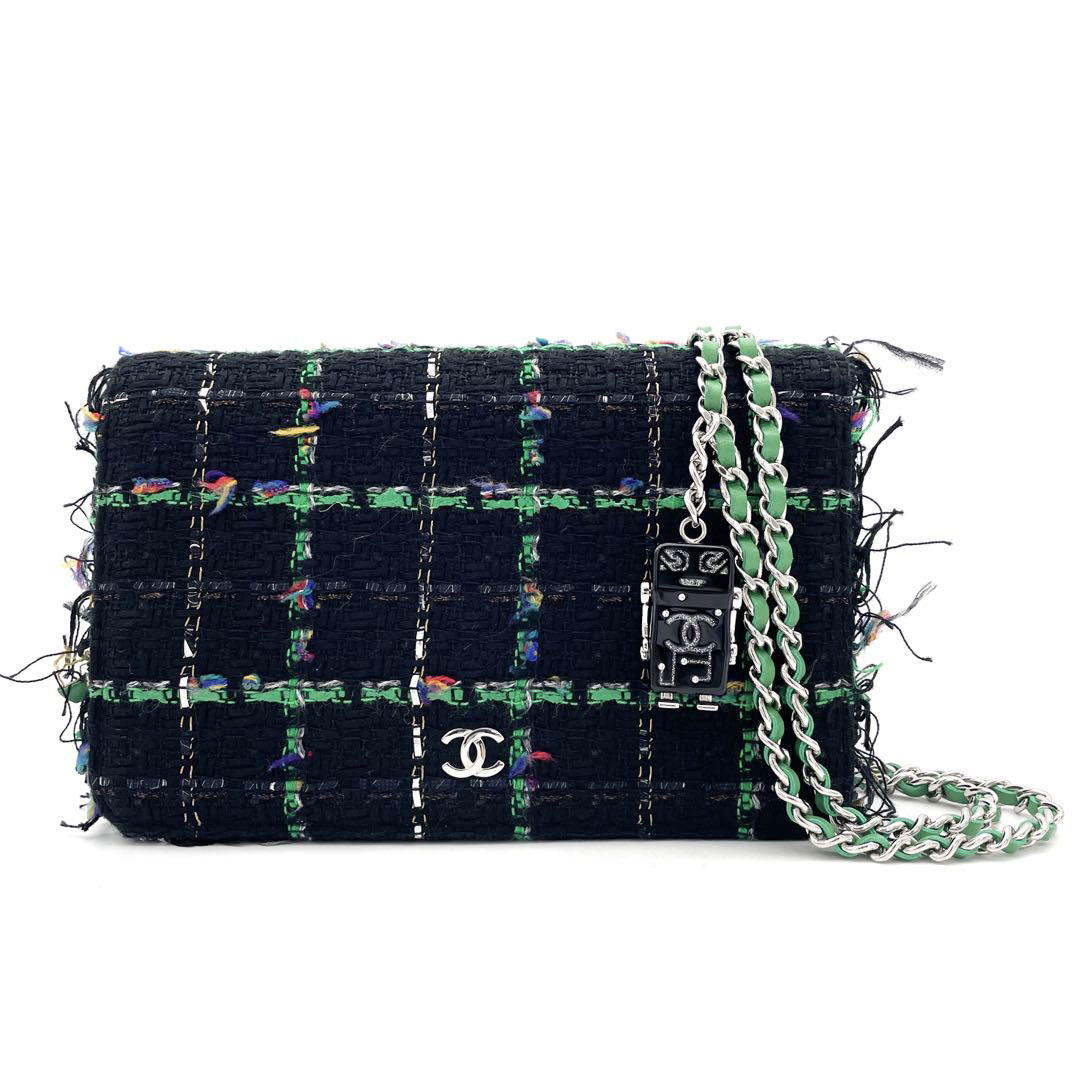 CHANEL シャネル チェーンウォレット CHANEL シャネル チェーンウォレット ツイード ロボットチャーム